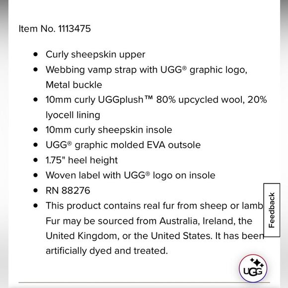 UGG Fluffita Slide Sandals Black Women’s Sz 7 - Picture 14 of 16